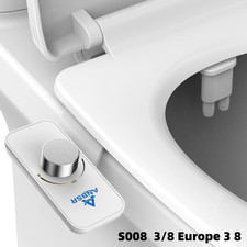 Non-Electric Bidet Toilet Seat Attachment with Pressure Controls, Retractable Se