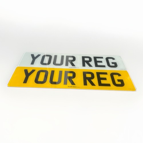 Front And Back 3D Plates PAIR Of 3D Gel Domed Resin Number Plates