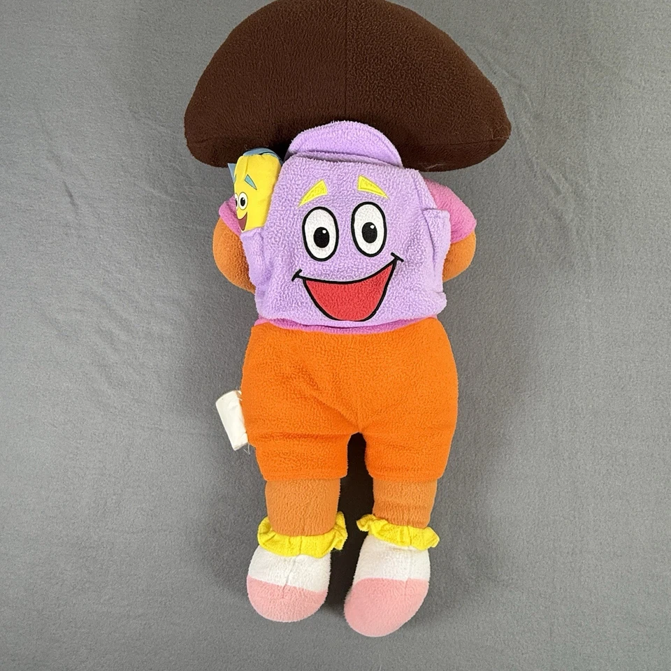 Vtg 2002 Viacom Nick Jr 26” DORA THE EXPLORER PLUSH STUFFED Star Map Backpack - Image 3 of 4