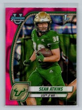 2024 Bowman University Chrome #161 Sean Atkins Pink Lava Refractor