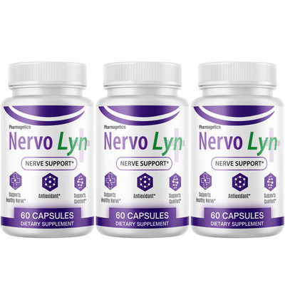 Nervo Lyn Nerve Support Supplement, (3 Bottles) Official Antioxidant Formula