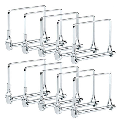 10 PCS Square Pto Pin Shaft Locking Pin 1/4 Pin Hitch Pin Wire Lock Pin Safety C