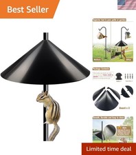 19-Inch Squirrel Baffle for Bird Feeder Pole - Rust Resistant & Weatherproof