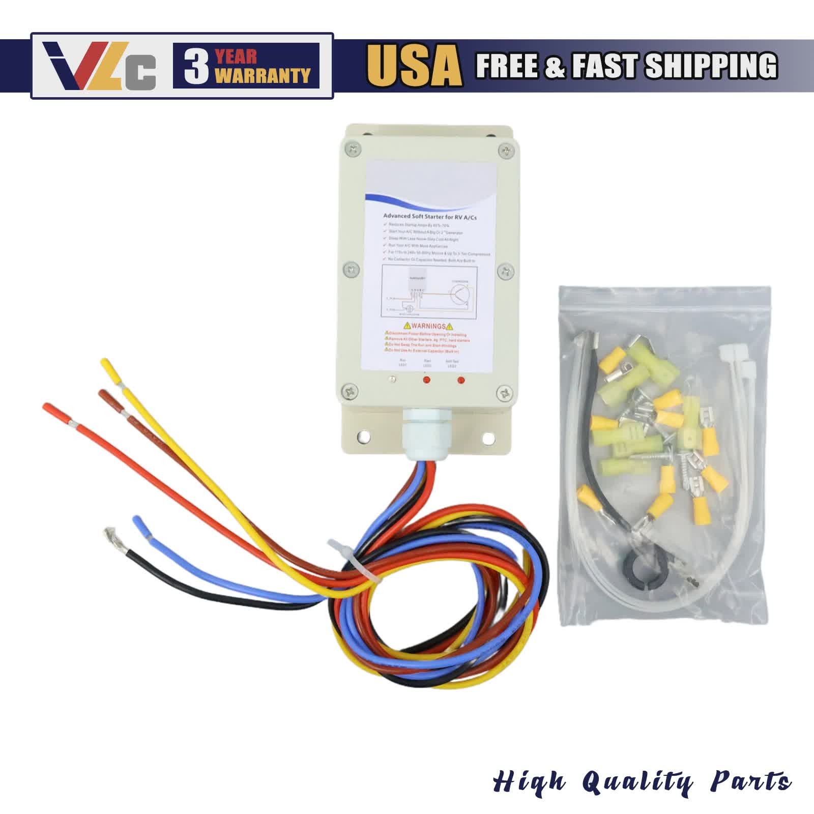 Soft Start Kit Air Conditioner Setup RV A/C Starter Fits SSRV3T 110 Volts USA