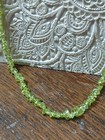 Vtg Peridot Chip Nugget Chip Necklace Strand 28" Long Continuous  — photo 5