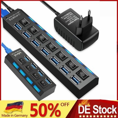 USB HUB 3.0 Verteiler 4/7in1 Daten Laden HUB Adapter für Laptopt PC Smartphone