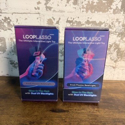 NEW   Lot of 2 Loop Lasso Interactive Light Toy Glow-in-the-Dark