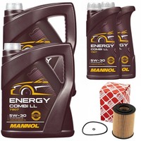 MotoröL Set Mannol Energy Combi 5W-30 12 Liter + ÖLfilter FüR Mercedes Sprinter
