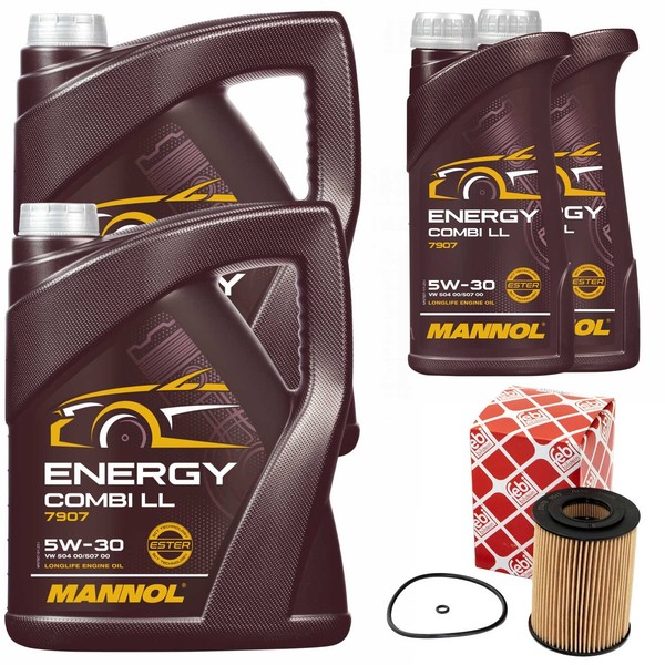 MotoröL Set Mannol Energy Combi 5W-30 12 Liter + ÖLfilter FüR Mercedes Sprinter-image