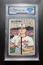 1989 Fleer #616 BILL RIPKEN 💎DSG AUTHENTIC FF FACE BLACK SCRIBBLE SAW CUT ERROR