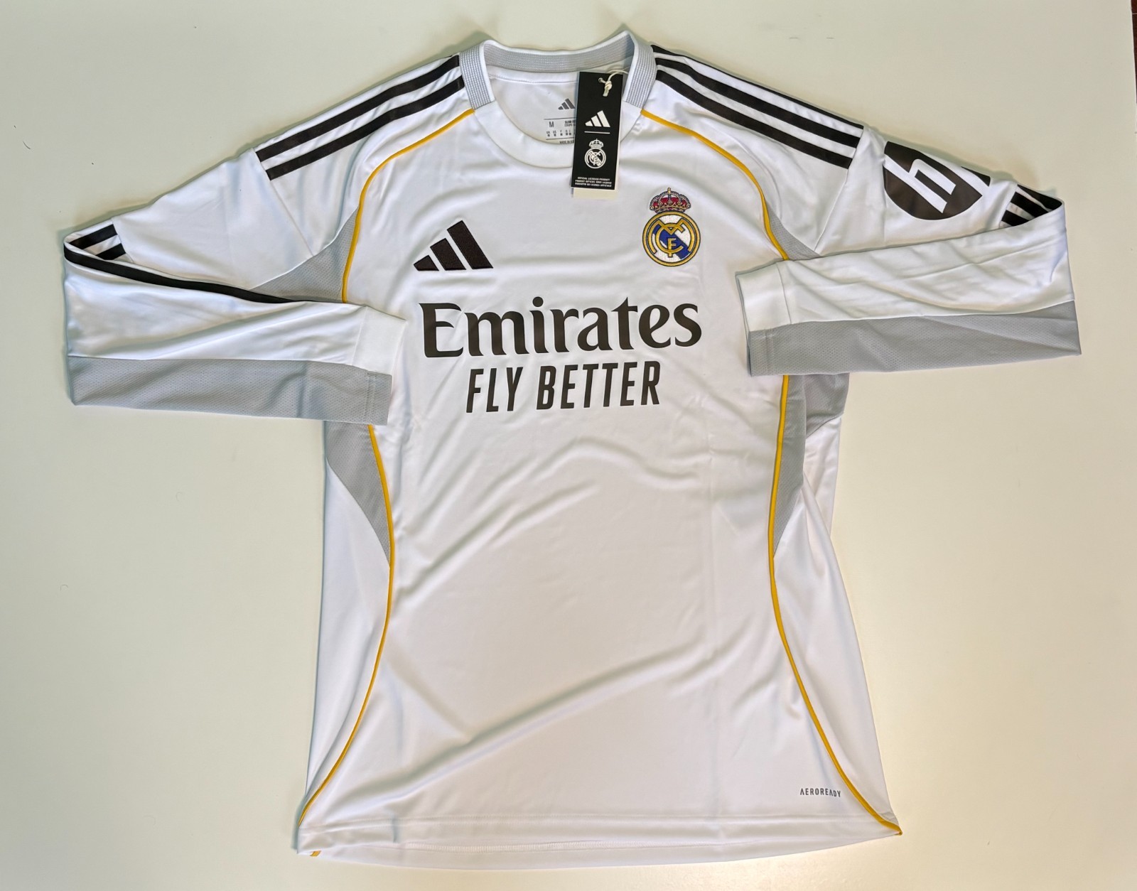 Adidas 25/26 Real Madrid Home Jersey - Long Sleeve - Stadium Edition - JN8884