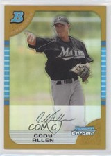 2005 Bowman Draft Chrome Gold Refractor 21/50 Cody Allen #BDP49 et0