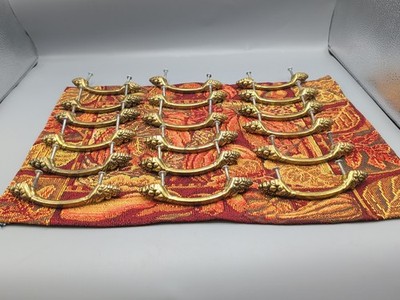 Vintage Lot 18 x Amerock Fruit Natural Elegance Drawer Handles Pulls Brass 1332