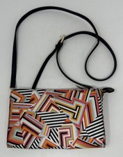 Tory Burch Kerrington Crossbody Clutch Abstract Colorful Wallet Purse w/Strap