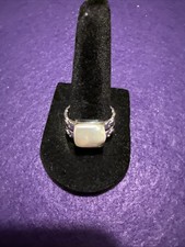 Mother Of Pearl Sterling Silver Ring Size 9 By JTV
