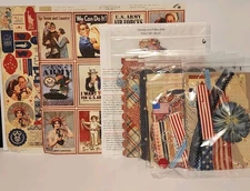 Military Theme HONOR  Mini Album Scrapbooking Kit-Authentique Ephemera Album DIY