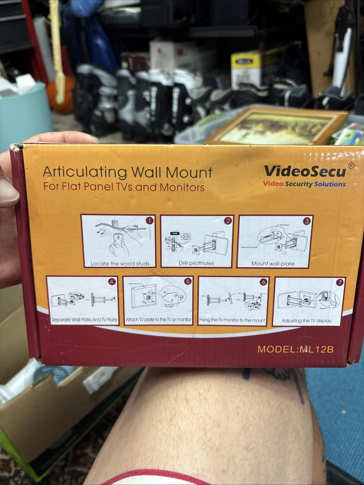 VideoSecu Articulating Wall Mount for Flat Panel Tv's and Monitors Model ML12B - Image 3 of 4