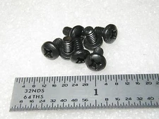 6-32 X 1/4" SCREW PAN HEAD PHILLIPS BLACK OXIDE ALLOY STEEL - 100 pcs