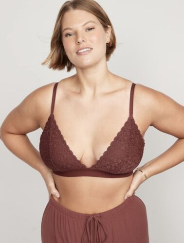 Old Navy Women's Size XXL ~ Lace Bralette Top ... Root Beer $25 .. NWT