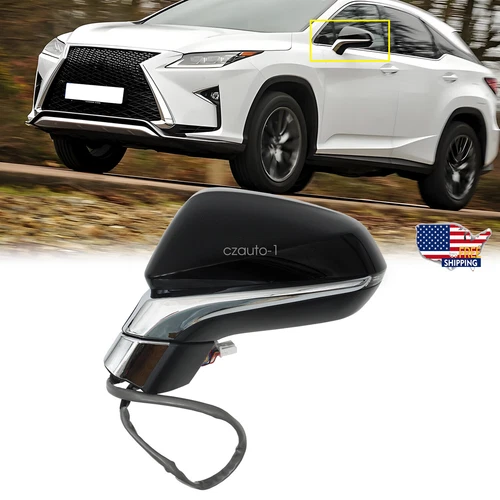 For 2016-2022 Lexus RX350 350L 450h 450hL Black Mirror Left 13pin W/Blind Spot