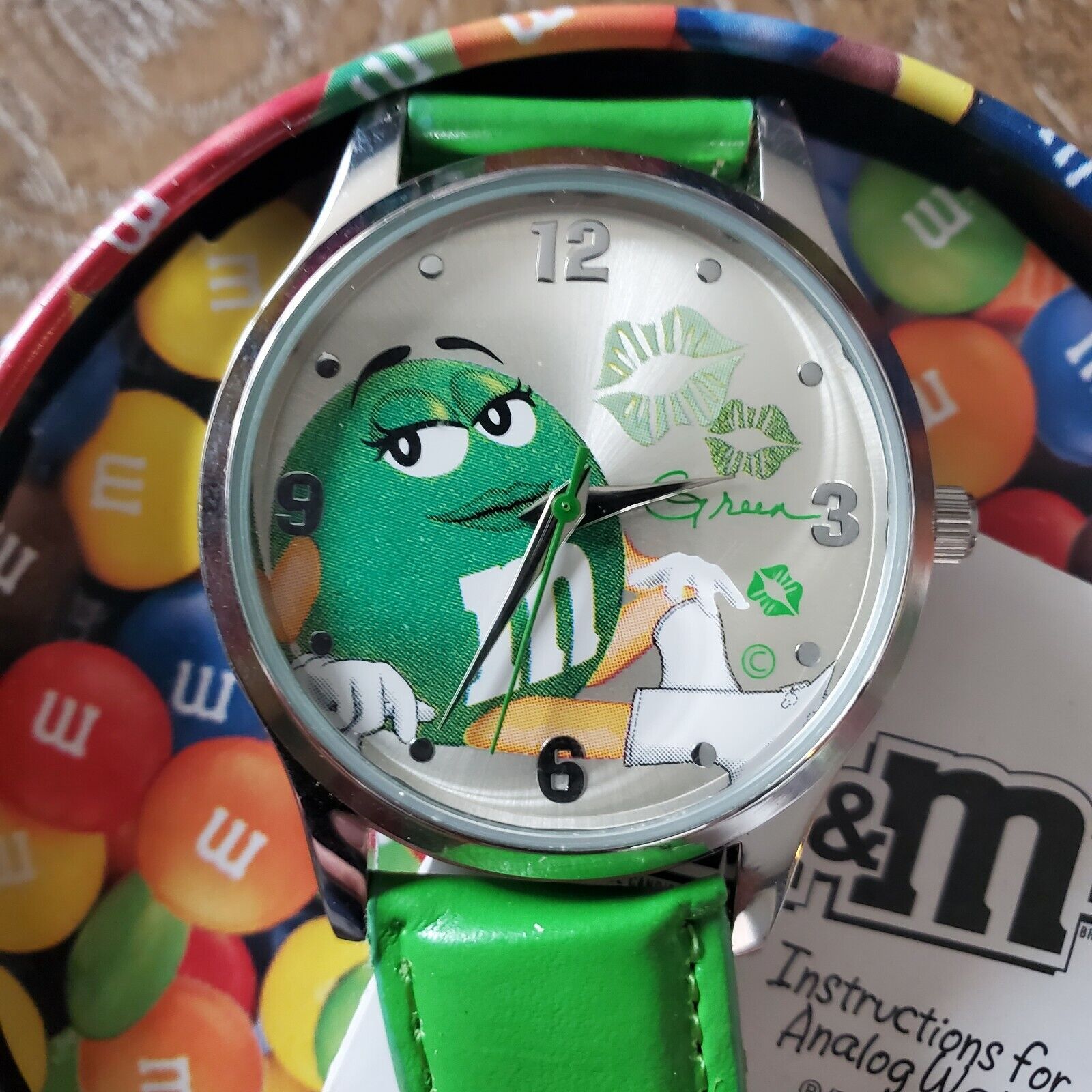M&M Watch Green Edition With Tin New