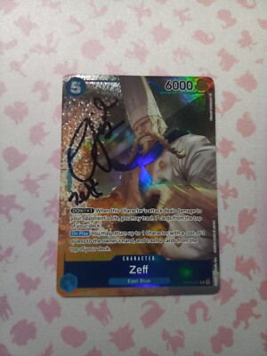 One Piece Card Game Zeff Alt Art OP03-047 Signiert Von Craig Fairbrass 