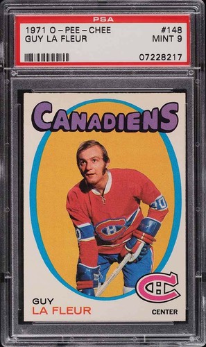 1971-72 O-Pee-Chee Hockey #148 GUY LAFLEUR RC ROOKIE - PSA 9 MINT OPC - Picture 1 of 2