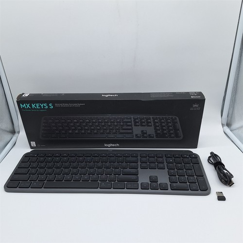 Logitech MX Keys S Wireless Keyboard Low Profile Quiet, Graphite - 第 1/5 張圖片
