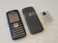 Cover completa originale Nokia 6080 | coperchio batteria | tastiera nero argento NUOVO