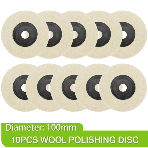 10pcs100mm 4inch Round Wool Felt Polishing Grinding Wheel Pad For Angle Grinder - 第 1/6 張圖片