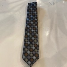 Bespoke Men  s Tie. Brown/Gray/Black/White Design. NWOT
