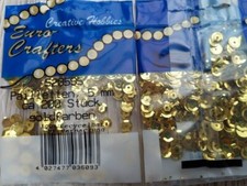 Pailletten metallic Pailetten 5mm ca 200 St gold gew&ouml;lbt f&uuml;r Weihnachten Basteln