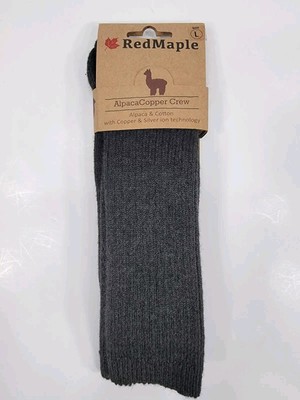 Alpaca Socks - Copper Silver Ion Technology Casual Crew Sock Adult Large 9.5-12