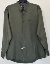 CHAPS Ralph Lauren Men's Long Sleeve Dress Shirt Size XL Military Green Color