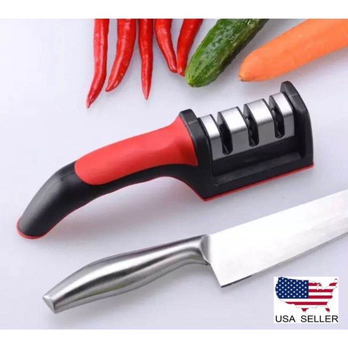 AFFILACOLTELLI PROFESSIONALE Resistente Ceramica Tungsteno 3 Passi Chef Premi - Foto 2 di 6