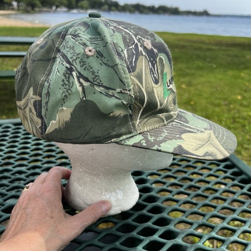 LAFARGE in Black on Greens Camouflage Fabric Hat Cap Snapback Otto Brand EUC - Picture 3 of 10