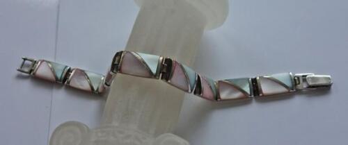 *Perlmuttarmband Armband mit Perlmutt in Brecelet 925 Silber Armbänder Lä. 19 cm - Picture 7 of 9