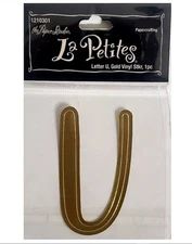 THE PAPER STUDIO La Petites LETTER 'U' Gold Vinyl Sticker - 1 pc