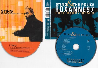 2 x STING - after the rain has fallen PAPPERSLEEVE + roxanne 97 - CD s
