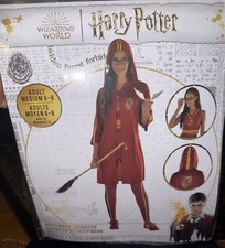 Harry Potter Gryffindor Quidditch Costume Theater Cosplay Adult Sz M 6-8 New