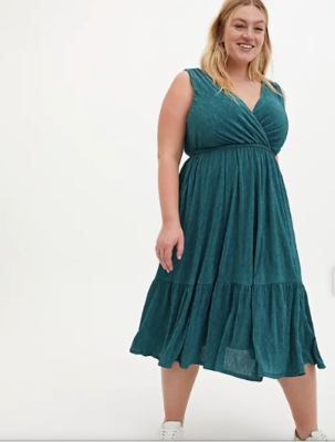 plus size green skater dress Lune Plus Size Green Sweater Skater Long Sleeve Dress– Hello Curve main image 1