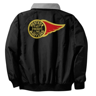 Western Maryland Fireball Logo Embroidered Jacket Front and Rear [63r]