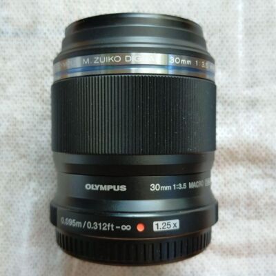 OLYMPUS M.ZUIKO DIGITAL ED 30mm F3.5 Macro Four Thirds 1.25x Zoom Lens MSC Black