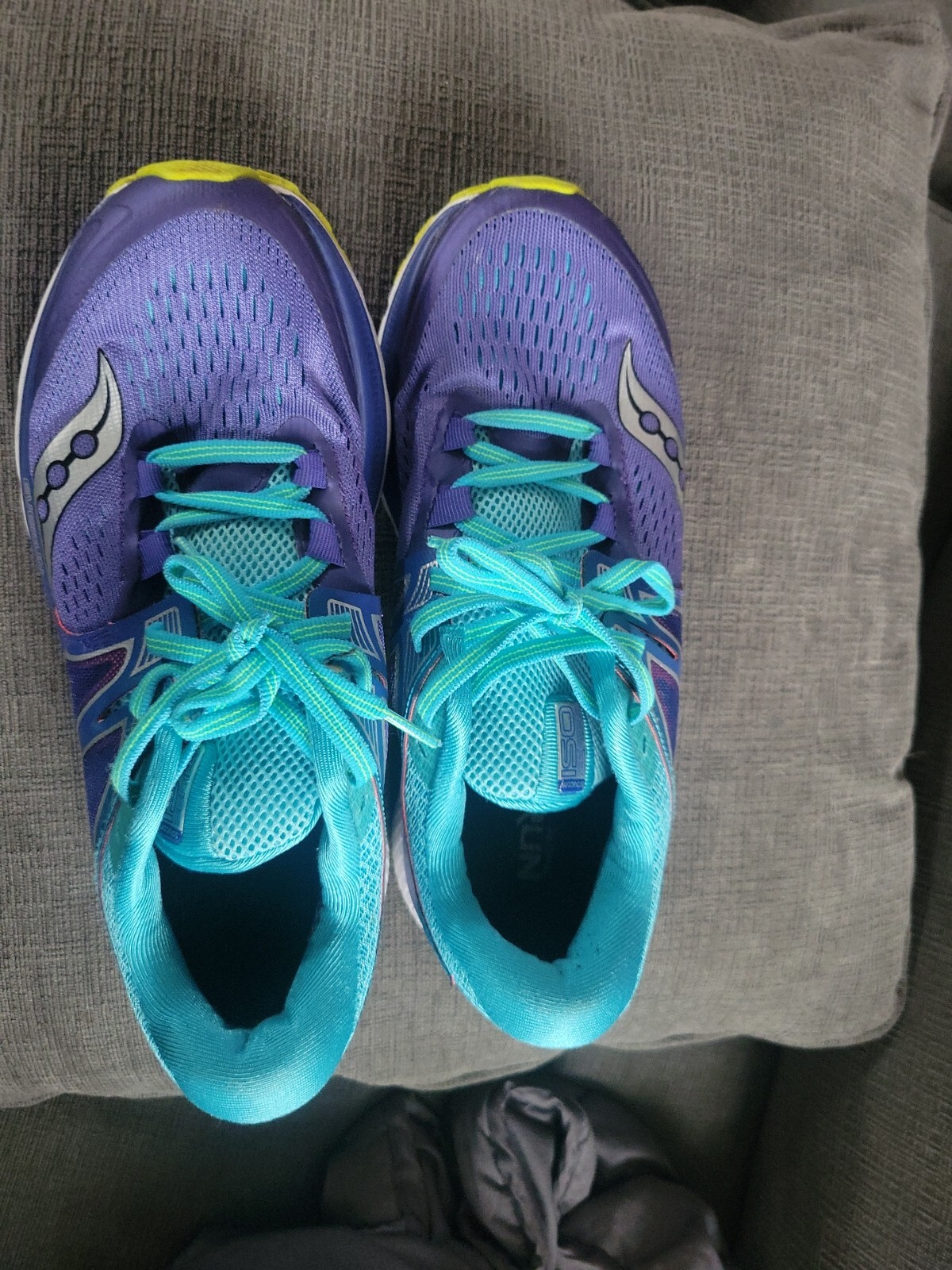 Saucony Womens Purple Blue Triumph ISO 3 S103461 Lace Up Running Shoes