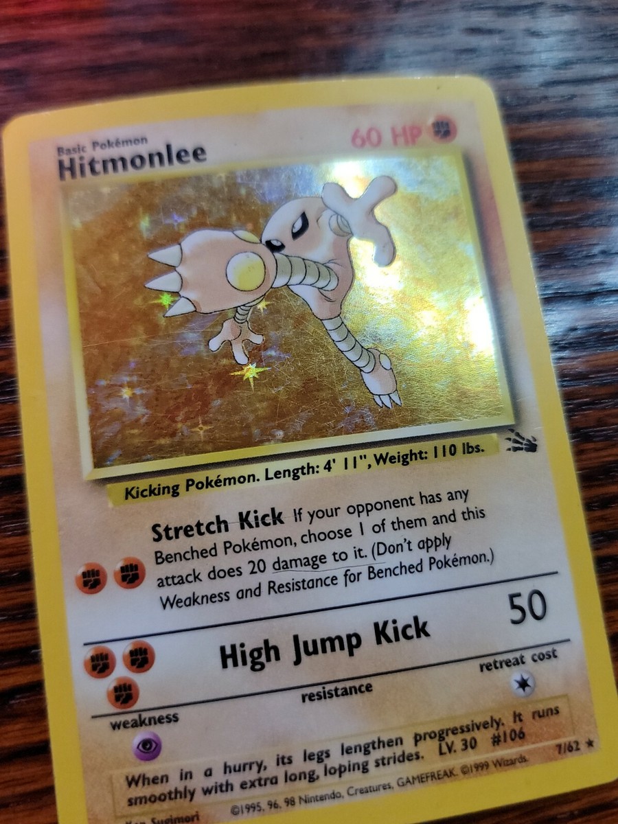 Pokemon TCG Fossil Set Hitmonlee Holo Card 7/62 WoTC | eBay Pokemon TCG Fossil Set Hitmonlee Holo Card 7/62 WoTC | eBay