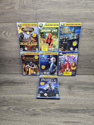Lot Of 7 PC Games Big Fish Collectors Edition Dracula Love Kills Dark...