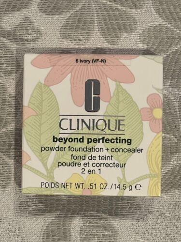 NEW Clinique Beyond Perfecting Powder Foundation + Concealer 06 Ivory 14.5g - Picture 1 of 5