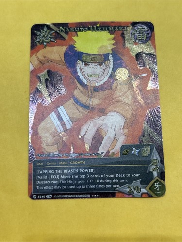 Naruto TCG 1st Edition Tournament Pack 4 Naruto Uzumaki N-1340 Super Rare CCG - Picture 4 of 6