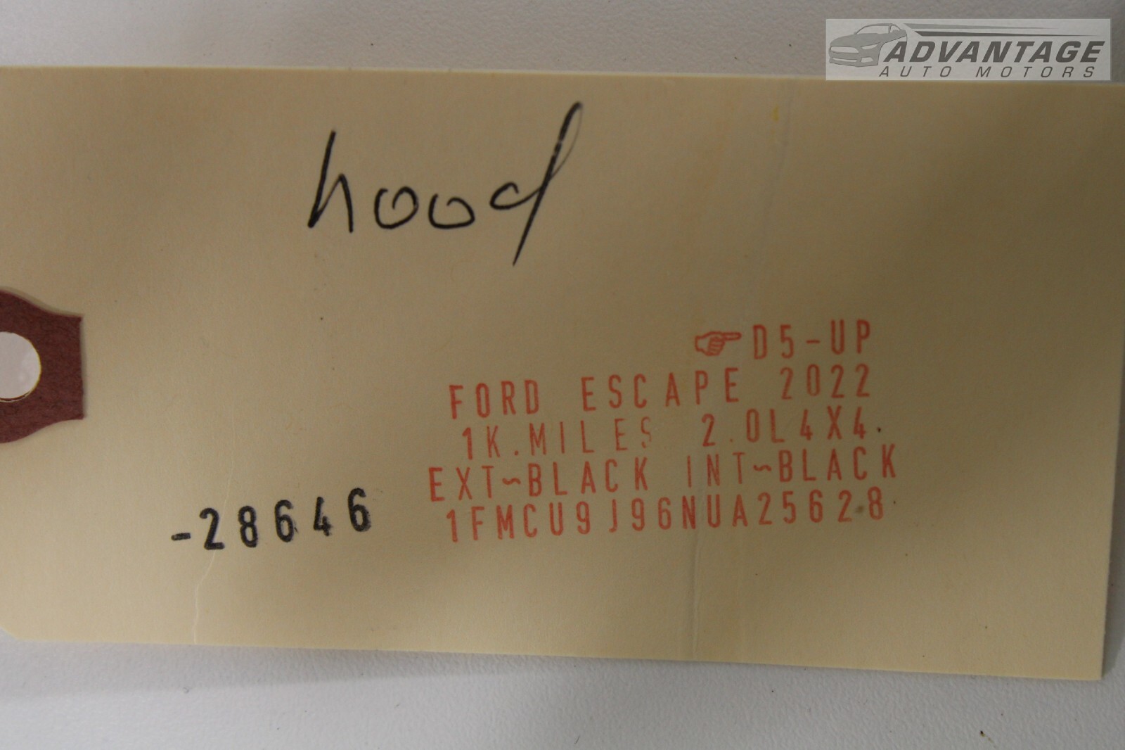 20202022 FORD ESCAPE TITANIUM 2.0L GAS FRONT HOOD LATCH LOCK