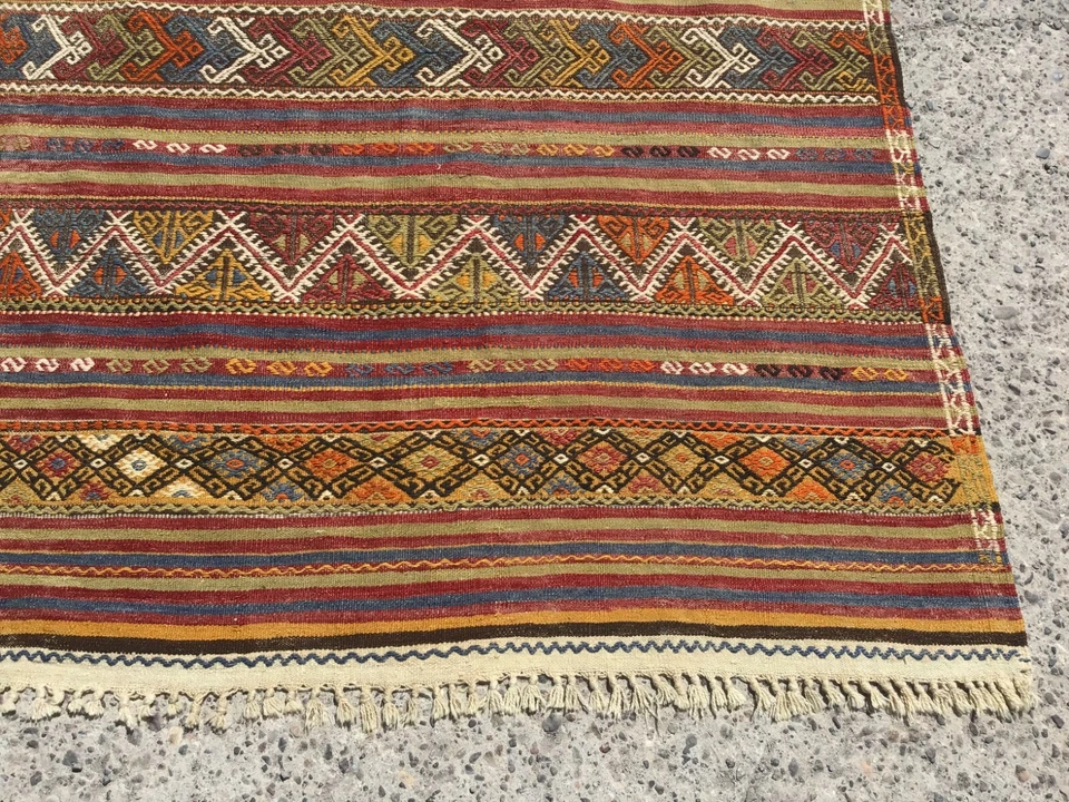 Alfombras Kilim grandes 6x9 - Alfombras para salón alfombras amarillas medianas Foto 4 de 4